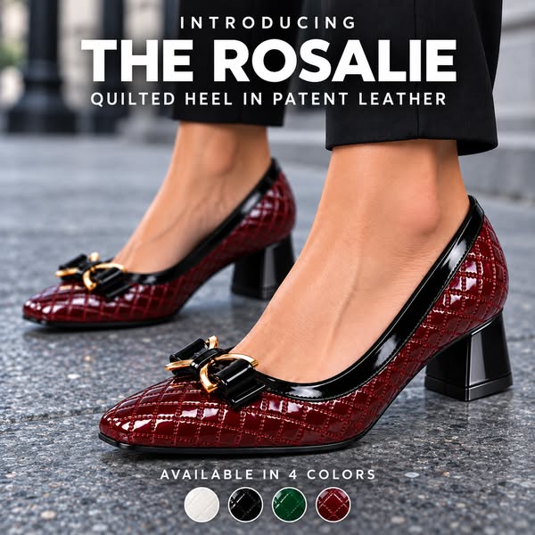 Rosalie Quilted Bow Heel