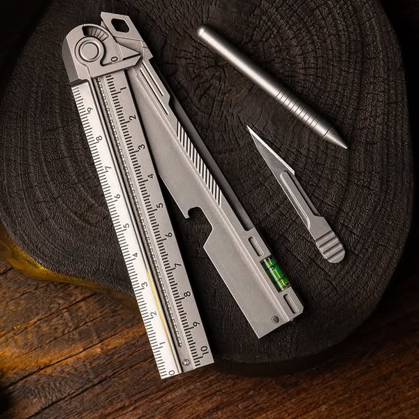 Ultralight Titanium Foldable Ruler