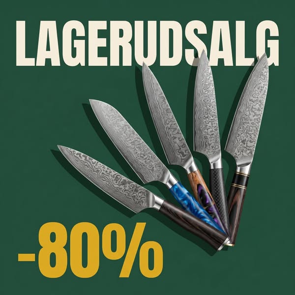 8 knive i én gaveæske