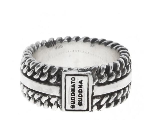 Buddha to Buddha zilveren ring 788 Chain texture
