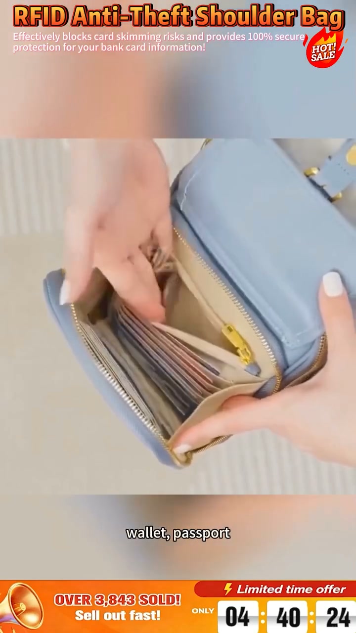 Crossbody Leather RFID Bag