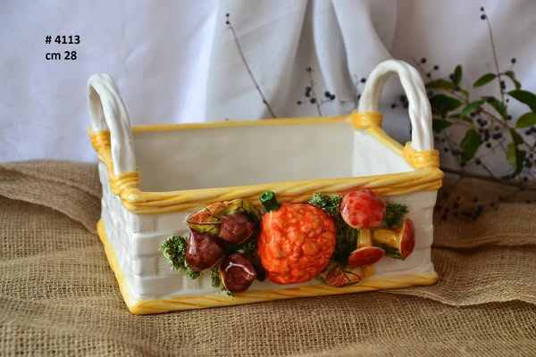 Stylowy kosz ceramiczny na drobiazgi