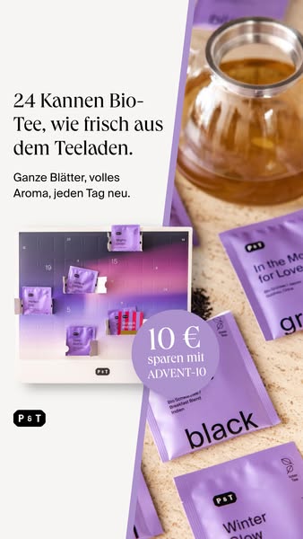 Der Adventskalender für alle, die Tee lieben.