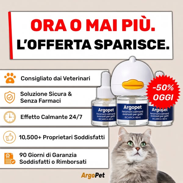Aiuta il tuo gatto a vivere senza stress con Argopet.