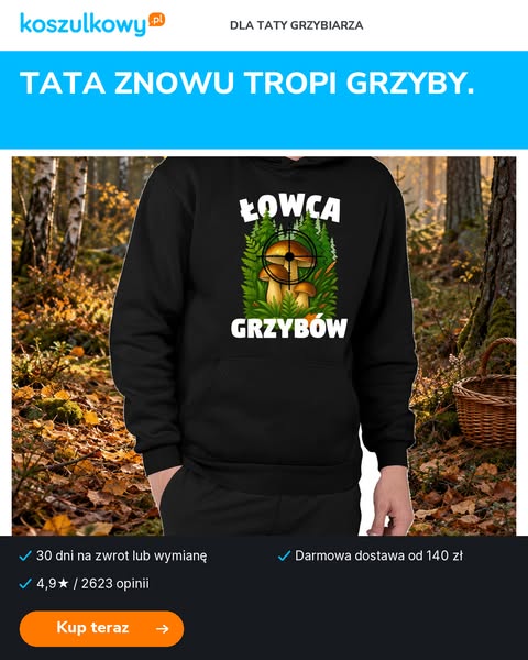 Łowca grzybów – męska bluza