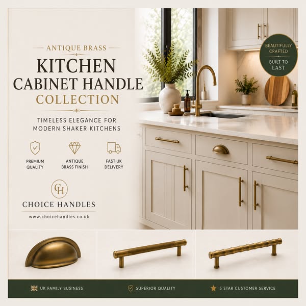 Antique Brass Cabinet Handles