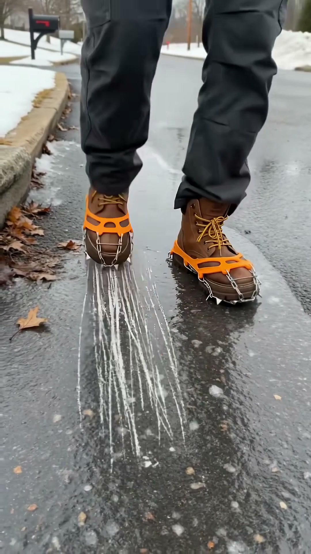 Lightweight Crampons Anti-Slip Traction Snow Grips for Walking