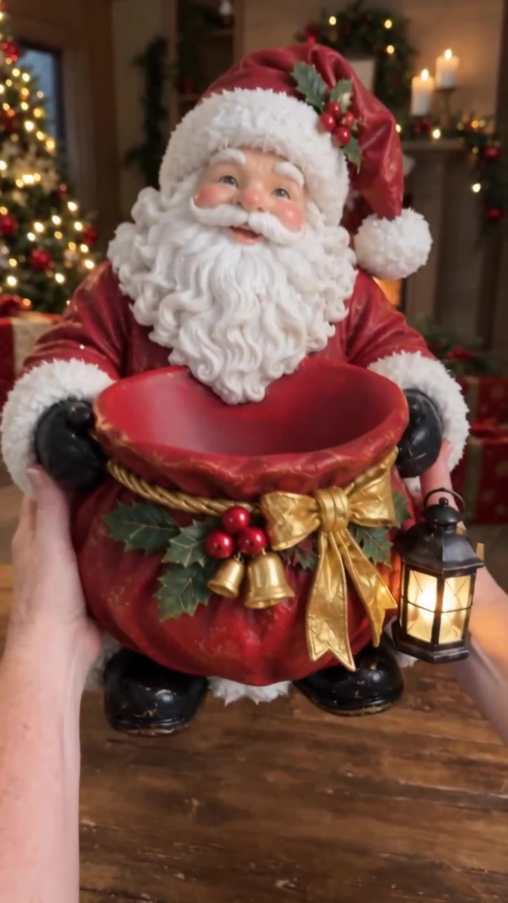 Lighted Christmas Candy Bowl