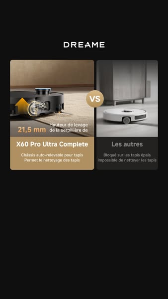 Robot aspirateur Dreame X60 Pro Ultra Complete
