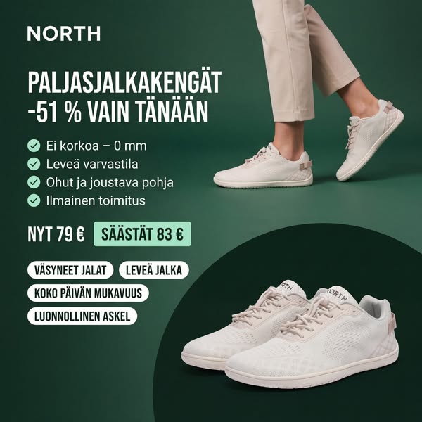Paljasjalkakengät -51 % vain tänään