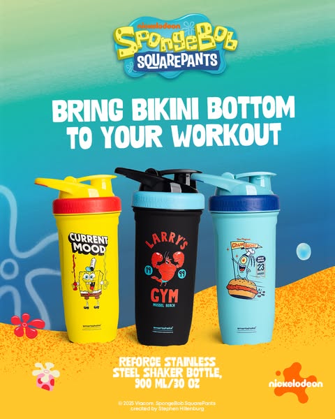 SpongeBob. Fast för gymväskan.