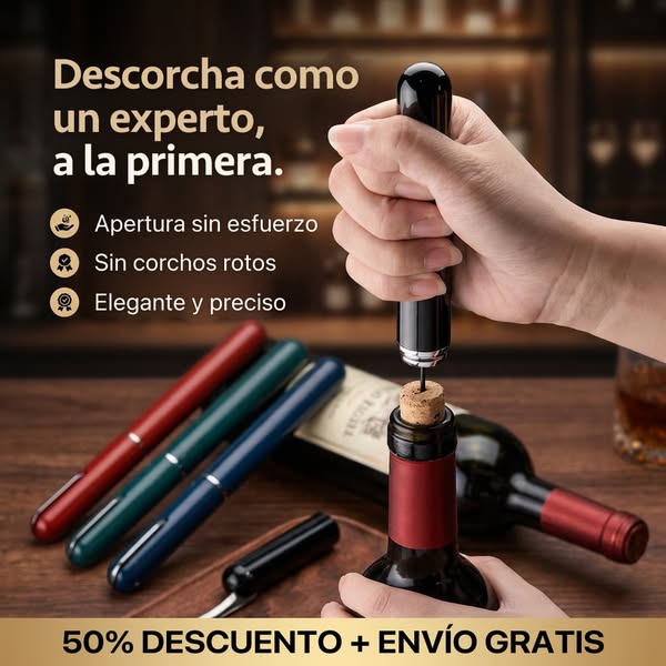 Descorcha con suavidad en unos segundos