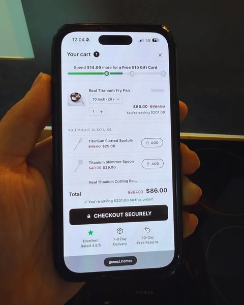 Still $86. Free Delivery.