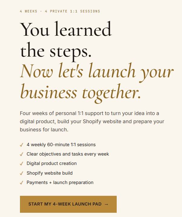You Learned It. Now Let's Launch It.
