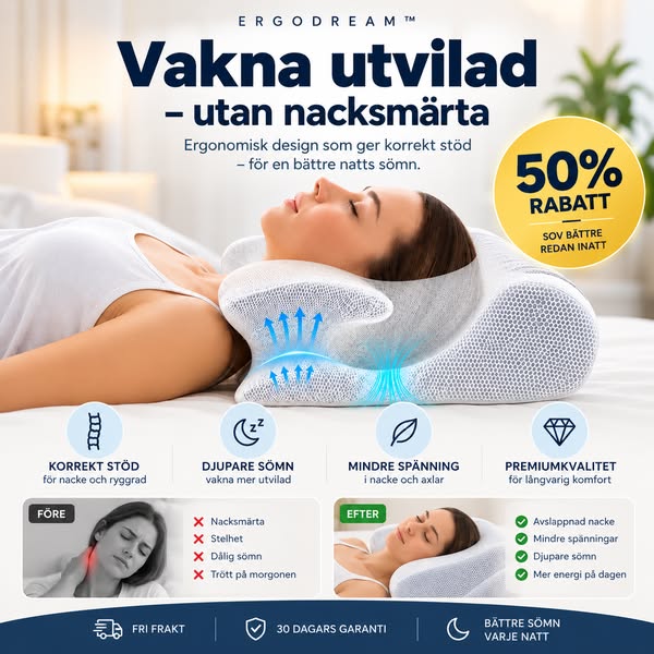 50% RABATT – Sov bättre med ErgoDream™