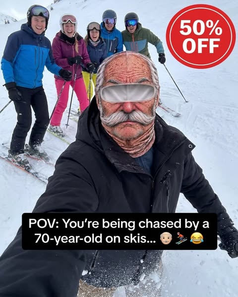 Funny 3d Grumpy Old Man Ski Mask