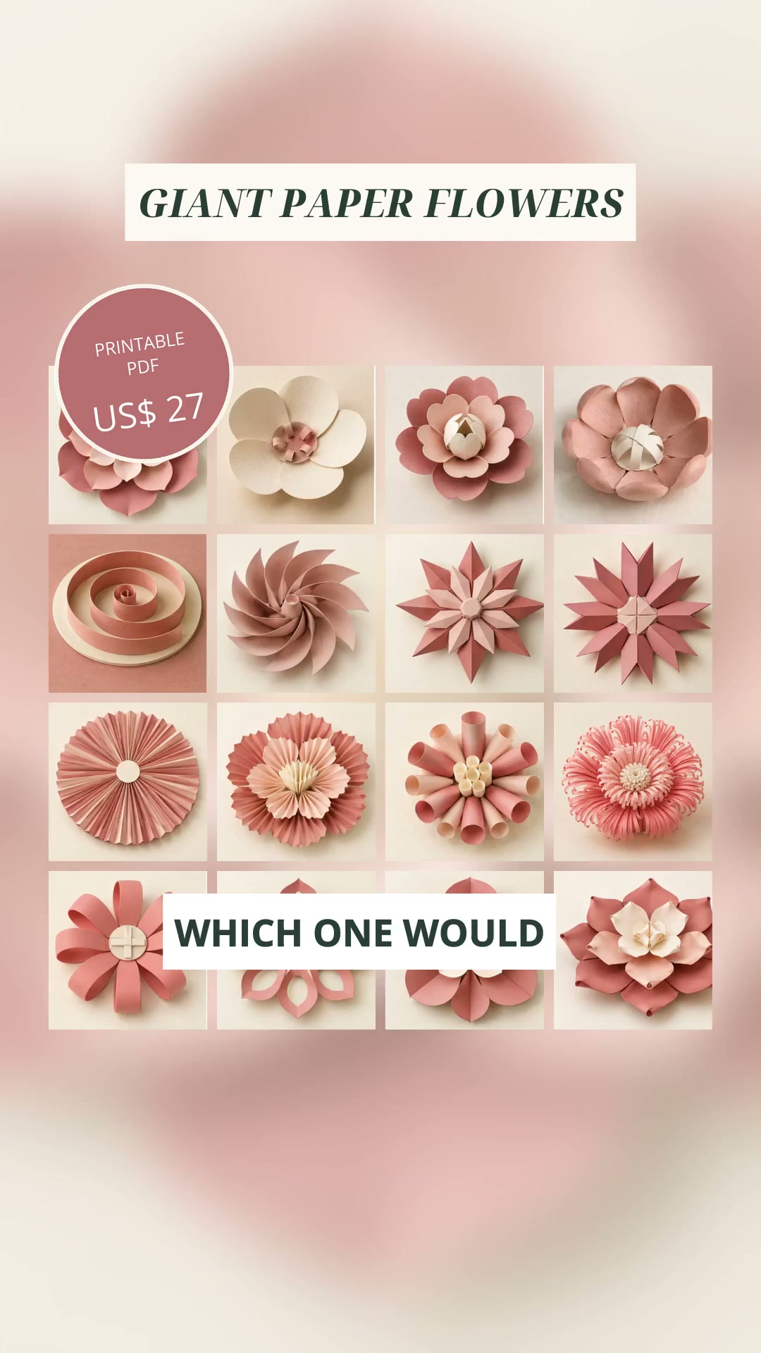 50 Giant Paper Flowers, Step by Step