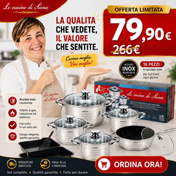 16 Pezzi con il 70% di Sconto