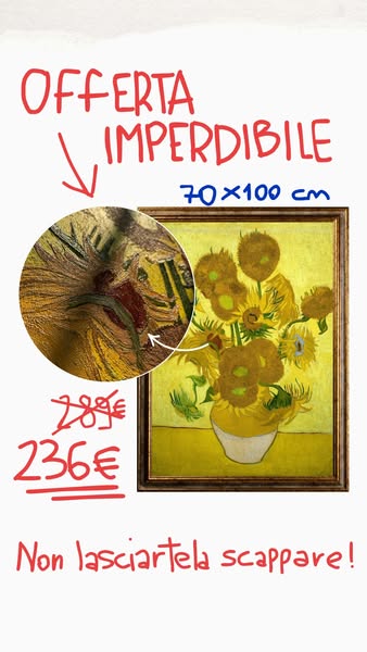 Il tuo nuovo quadro in 3D (IVA esclusa e spedizione inclusa)