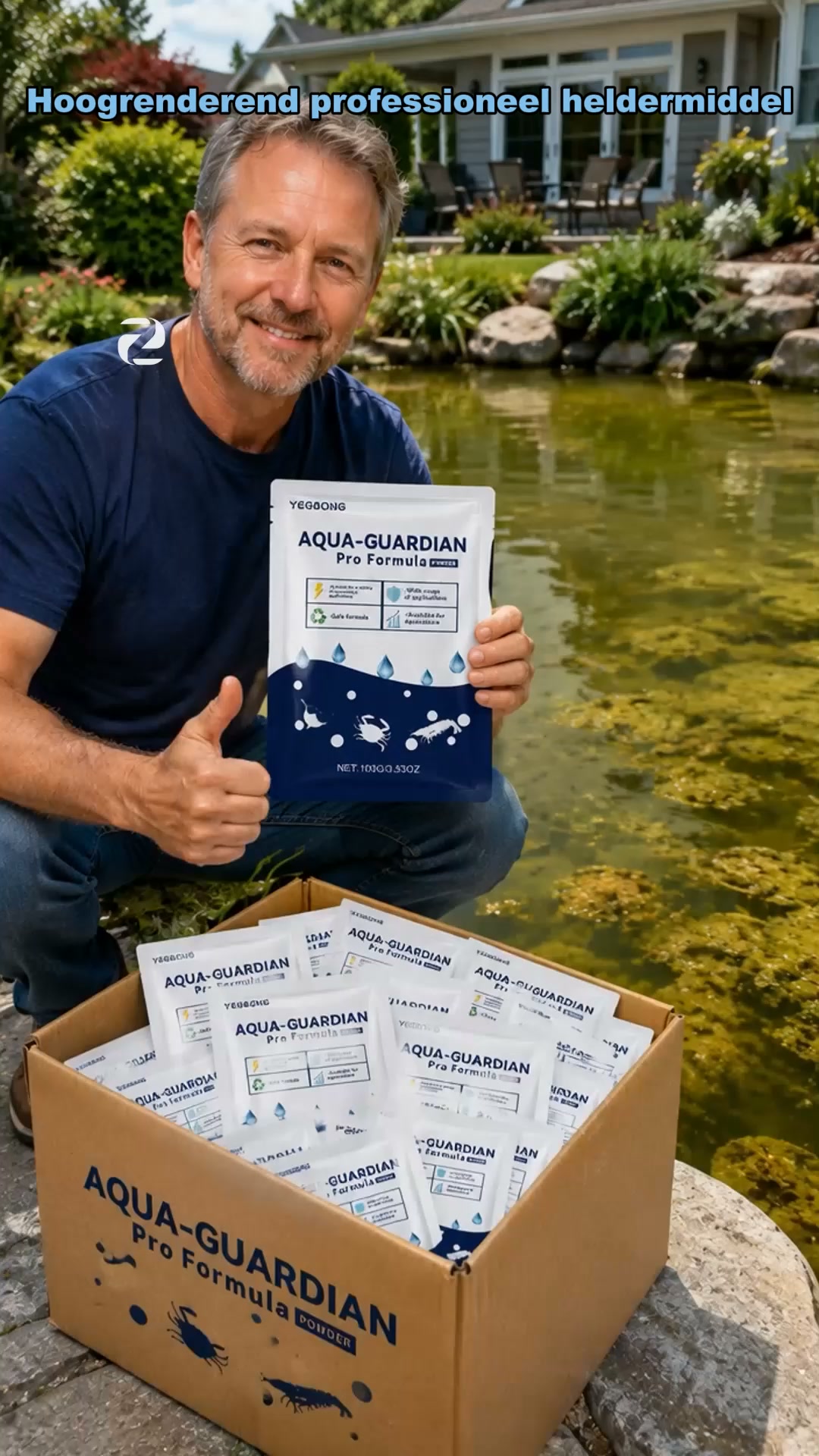 Maakt troebel water binnen enkele minuten helder