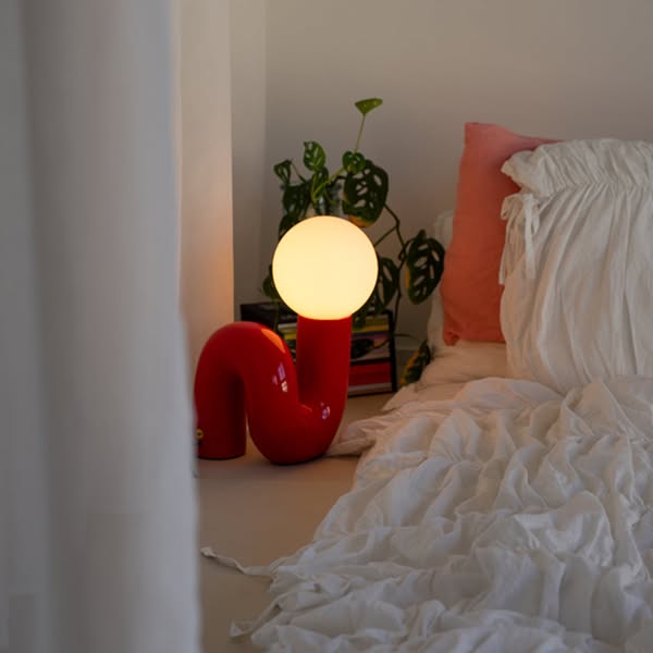 Snake Lampe Rot