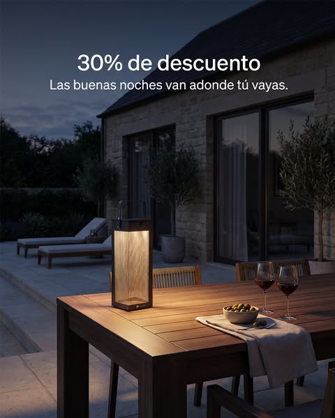 30% de descuento - Lámpara solar para exteriores