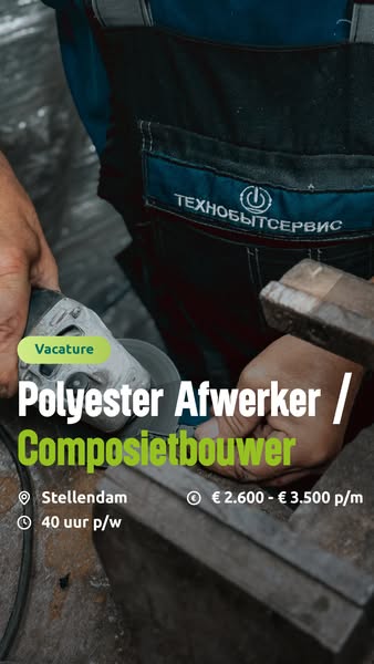 Polyester Verwerker / Composietbouwer (40 uur per week)