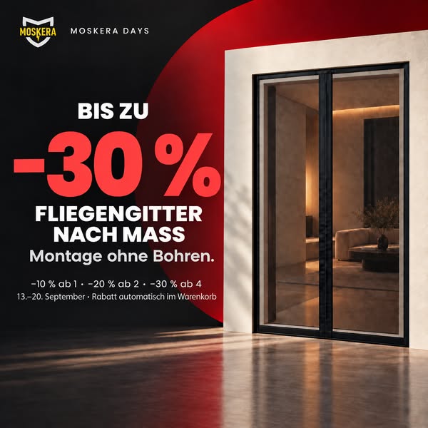 Bis zu 30 % Rabatt bei den Moskera Days