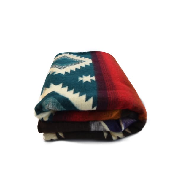 Aztec Patterned Baby Alpaca Blanket 230 cm x 195 cm Extra Large