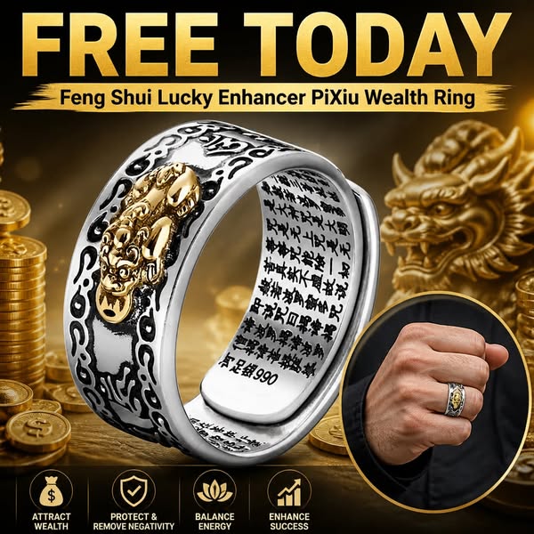 FREE Today: Feng Shui Lucky Enhancer PiXiu Wealth Ring