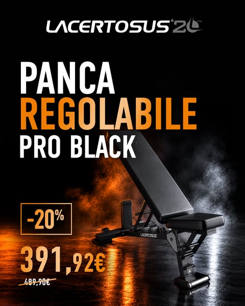 Panca PRO Black: 391,92 € invece di 489,90 €