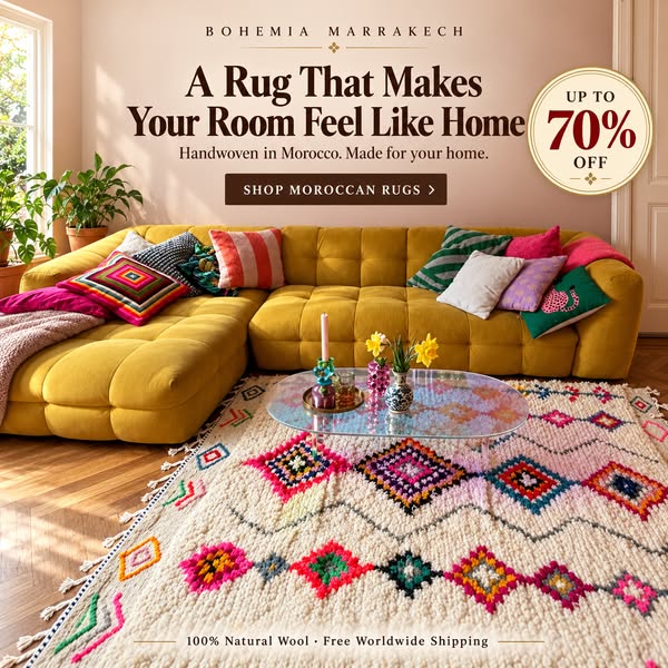 Handmade Moroccan Rugs — Up to 70% Off