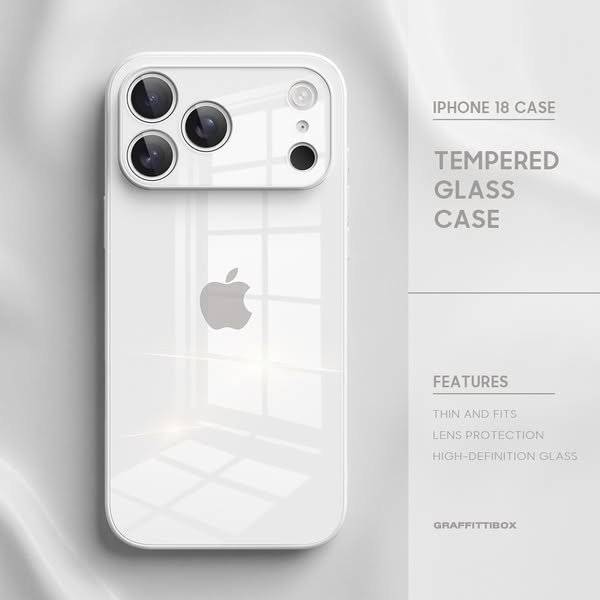 iPhone 18 Series Tempered Glass Phone Case