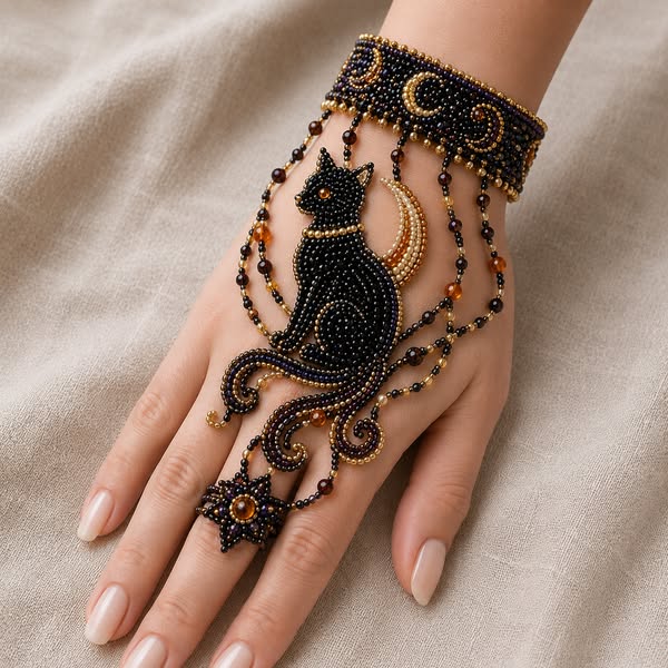 Create Your Own Wearable Art — Beads, needle, thread and pattern guide included.