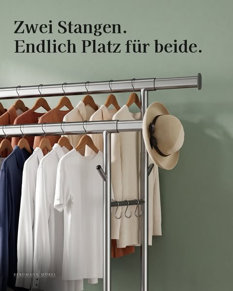 Kleiderständer mit 2 Stangen · 134,95 €