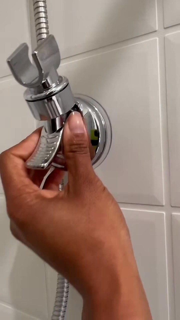 2pcs Adjustable Shower Head Holders Removable Suction Cup Shower Head Bracket No Drill Shower Head Bracket