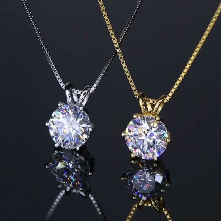 Special OfferLuxury Solitaire 6-Prong Moissanite Necklace (FREE Earrings Only Today)