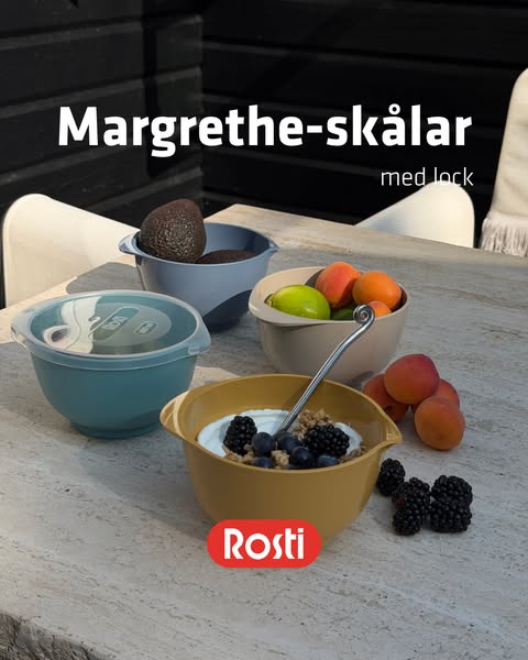 Margrethe-skålar med lock