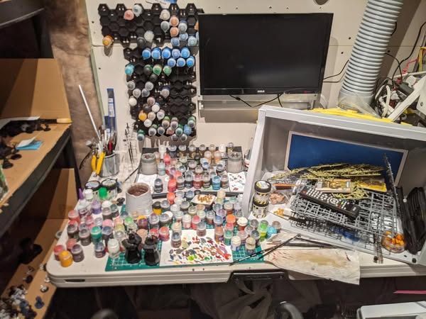 I had a drawer full of paints I wasn't ready to throw away.