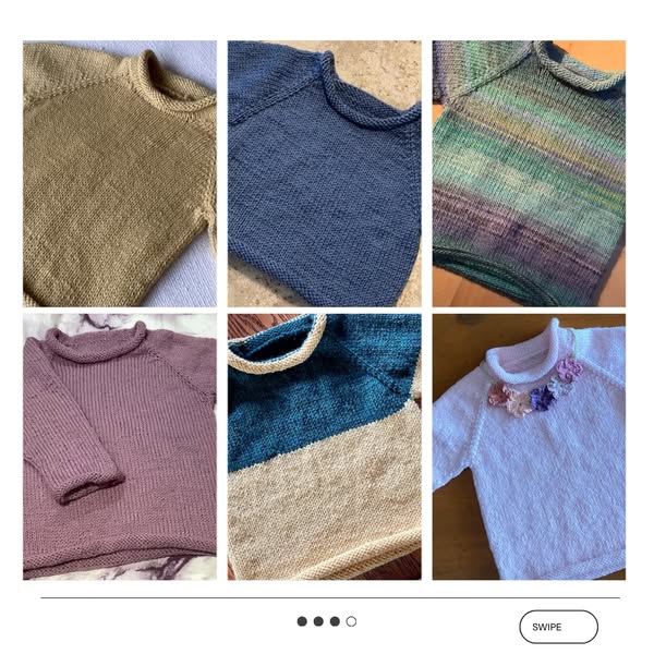 Top Down Sweater Knitting Pattern | 6m to 12 years