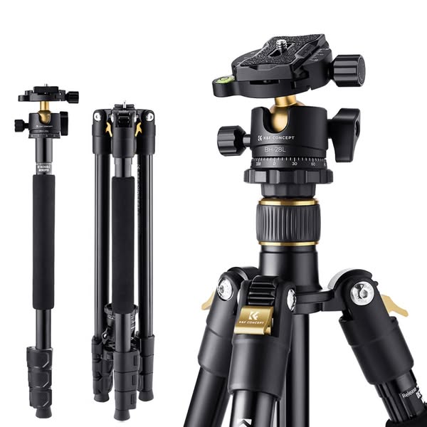 New Travel Tripod 64"/1.6M 10Kg/22Lbs 28Mm B234A1+Bh-28 K&F Concept
