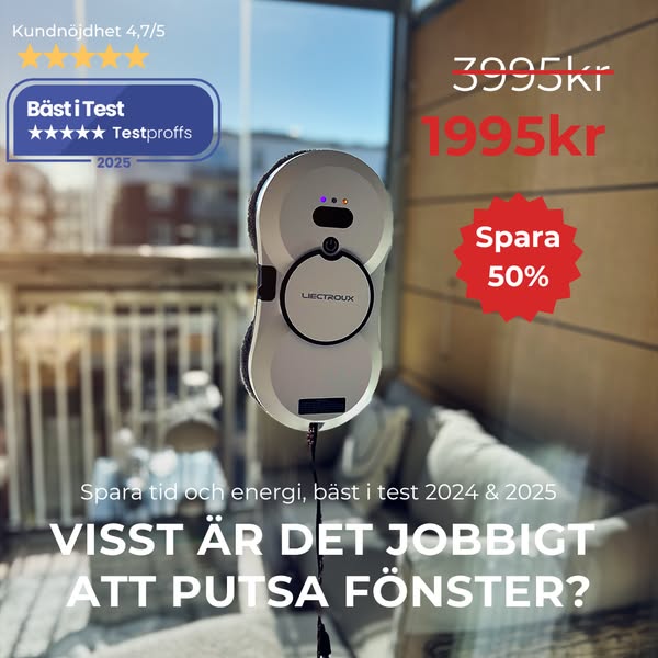 Se varför HCR-10 är Sveriges mest sålda fönsterputsrobot