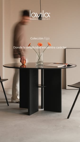Mesa de comedor Figa black ø 120 cm