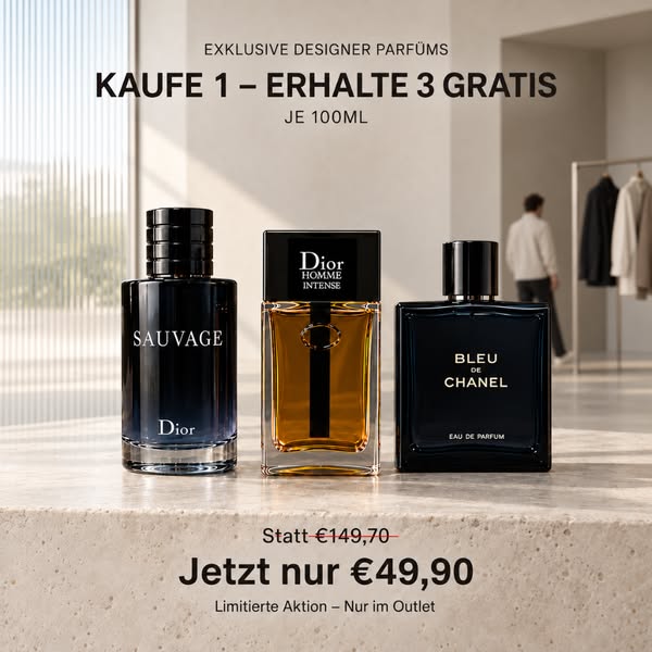 Nur solange der Vorrat reicht: 1 kaufen – 3 erhalten
