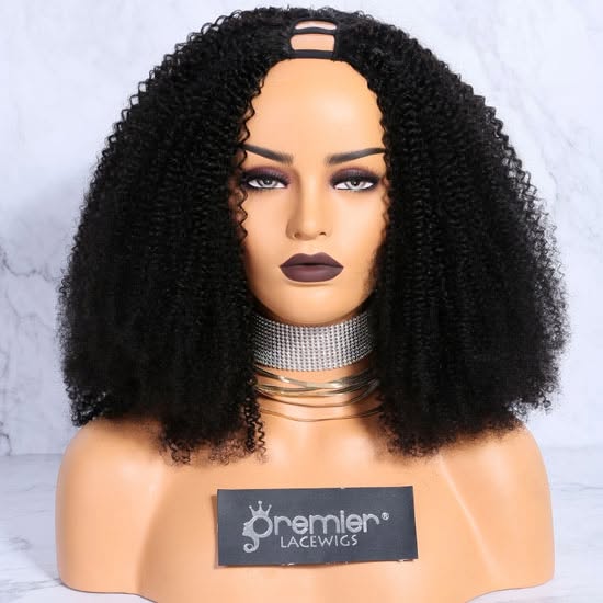 Textured U-Part Wigs Afro Kinky Curly ( For 3c and 4a textures){Production Time 2 Weeks}