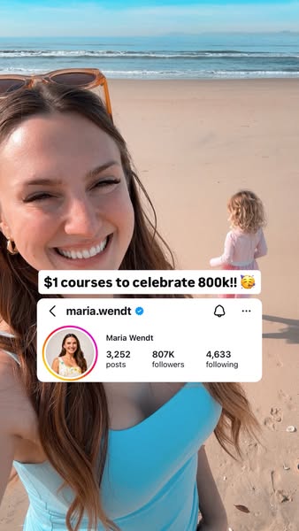 Get 8 Instagram courses for just $8 total (taught by someone with 800k Instagram followers!)
