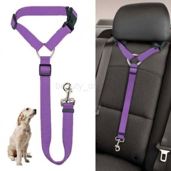 Two-in-One Pet Car Seat Belt — Adjustable Safety Harness