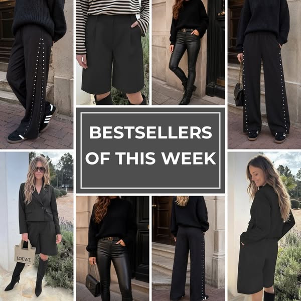 Studded Wide Leg Pantalon Black