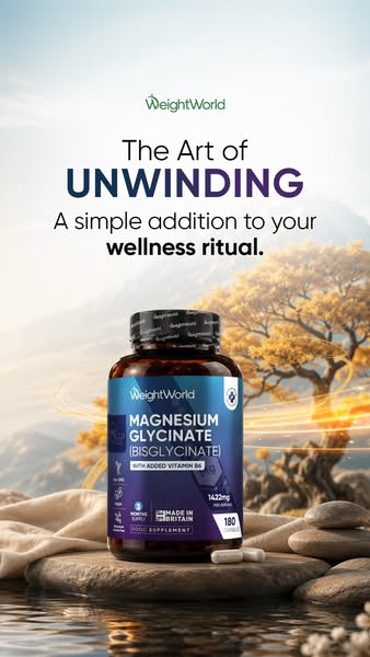 Magnesium Glycinate Capsules | 1422mg 180 Capsules | WeightWorld UK