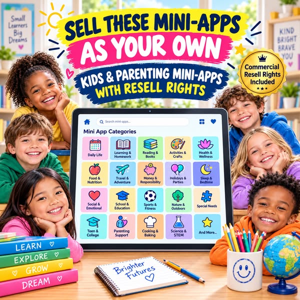 50 Kids & Parenting Mini-Apps You Can Resell As Your Own